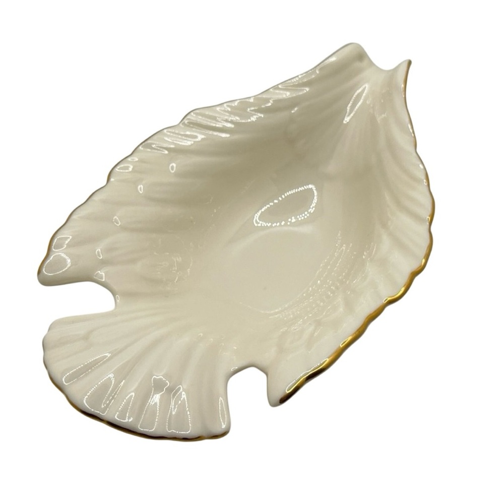Lenox Dove Collection Porcelain Gold Trim Open Trinket Jewelry Nut/Candy Dish